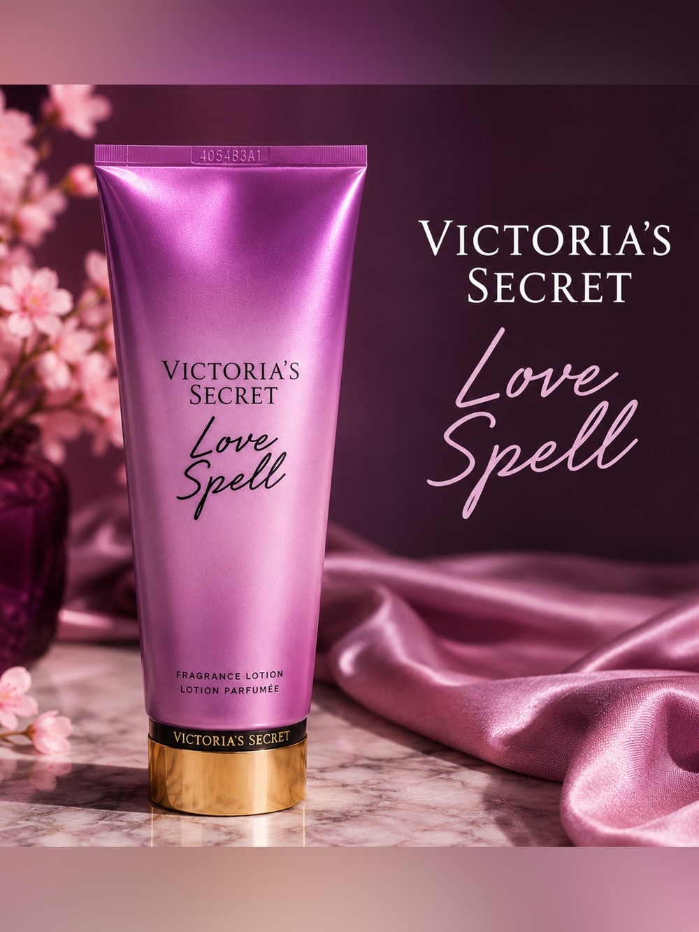 Victoria's Secret Love Spell Fragrance Lotion Metallic Pink Gold Cap - OS